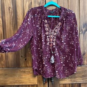 Boho embroidered top